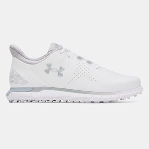 Under Armour White and Gray Spikeless Golf Shoes
